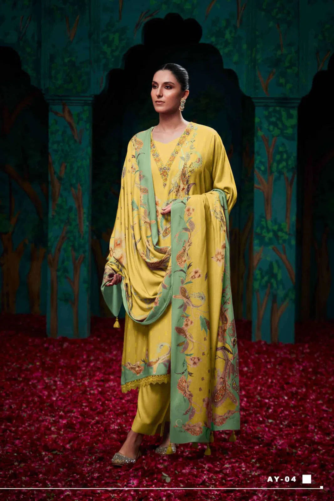 Anya By Varsha Cotton Linen Printed Designer Salwar Suits Wholesale Online